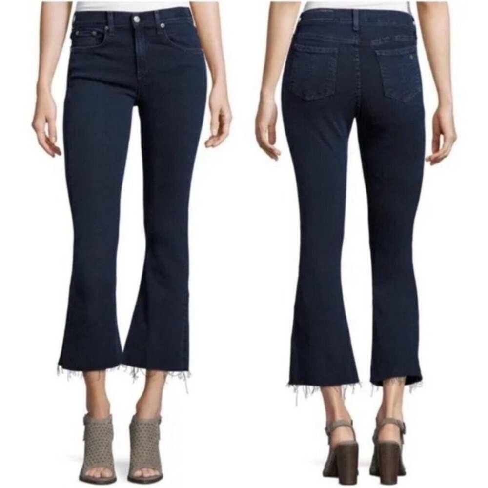 Rag & Bone Women’s Jeans Size 26 Crop Flare High Rise Blue Denim - Picture 1 of 15